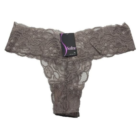 Sofra Bundle 5-Pack Seamless Floral Lace Thongs - Picture 2 of 3